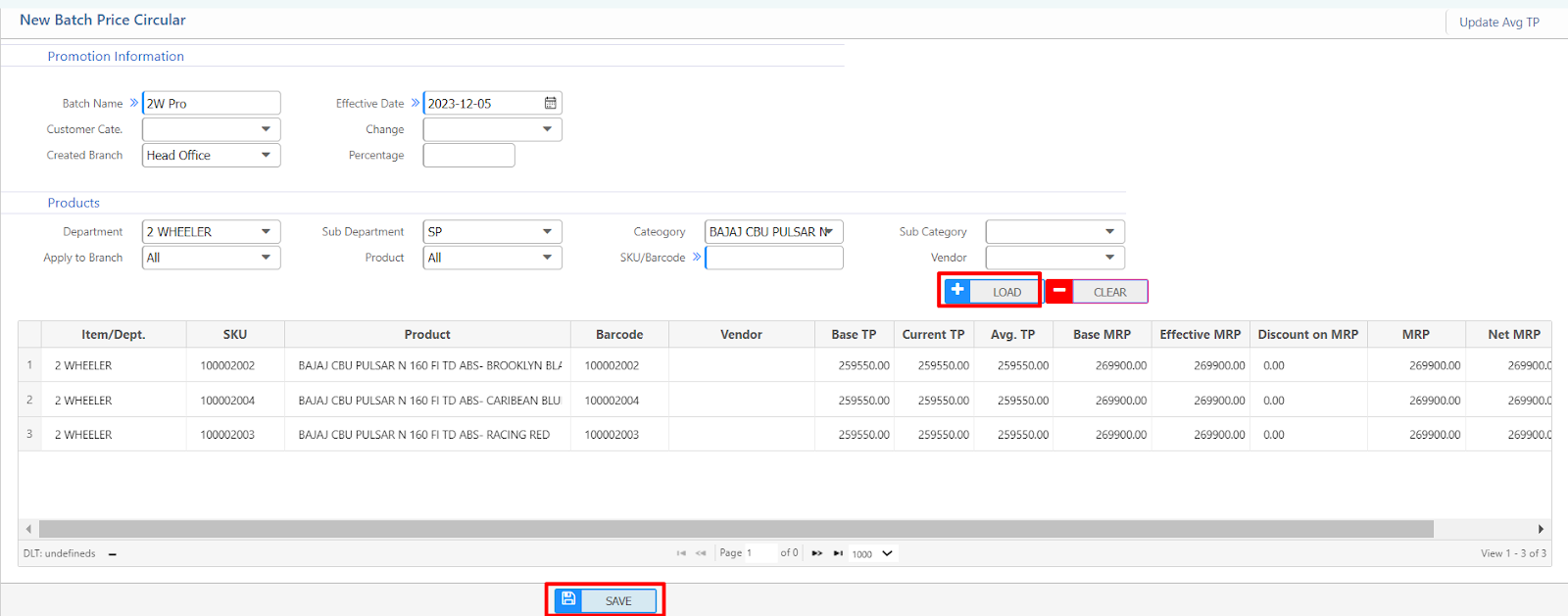 New Batch Price Circular(TPU)